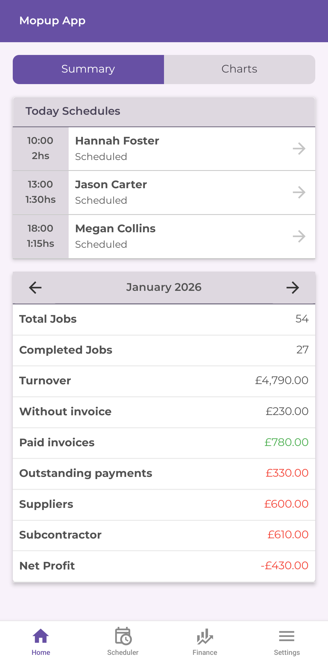 MopUp app screenshot 1